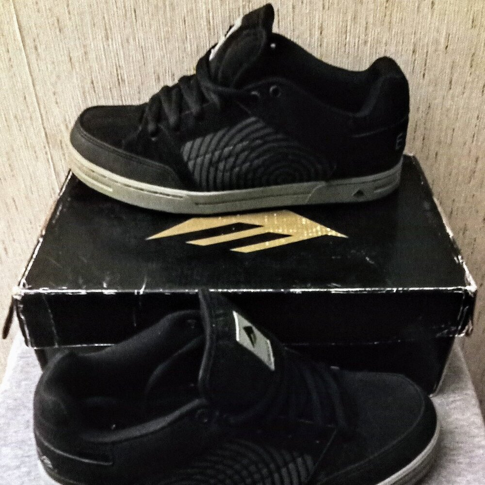 EMERICA HERITIC 3 BULLSEYE BLACK/GREY MENS 9.5